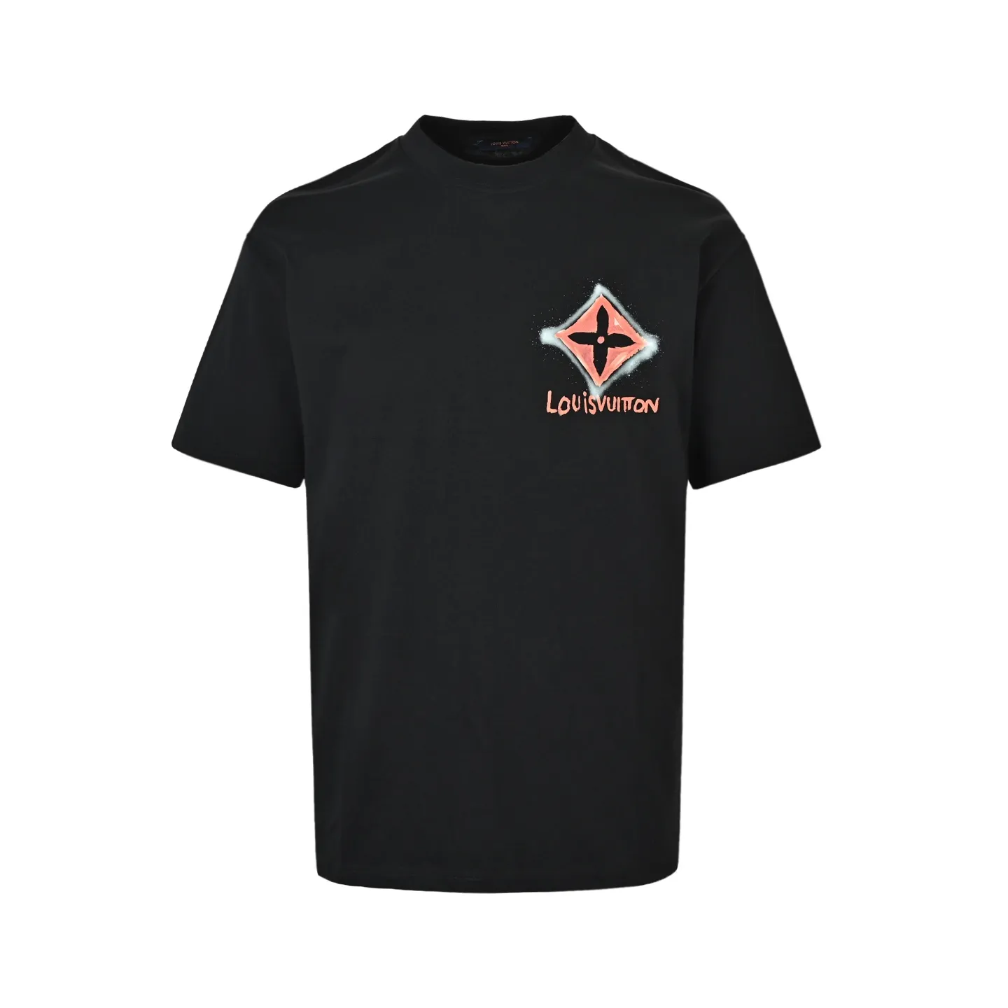Louis Vuitton/Louis Vuitton four-leaf clover logo graffiti hand-painted short-sleeve